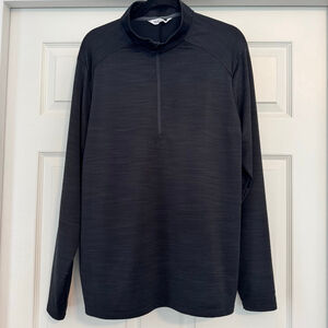 Men's DSG Long Sleeve Quarter Zip Pullover L Black Space Dye